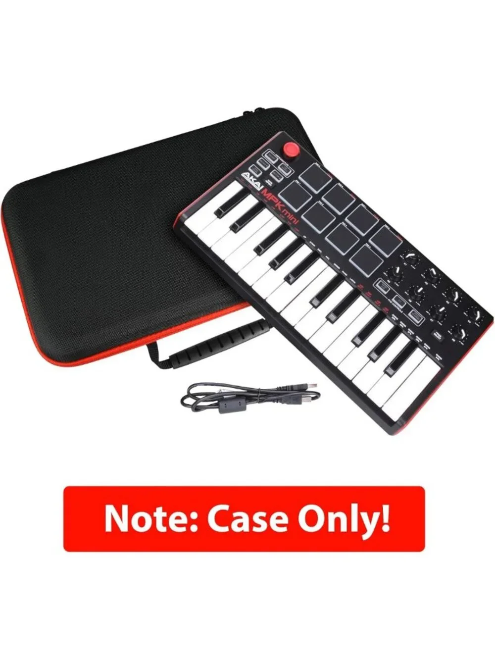 Protective Carrying Case for USB MIDI Keyboard Controller - Fits 25-Key Models